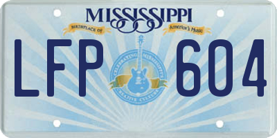 MS license plate LFP604