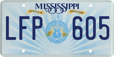 MS license plate LFP605