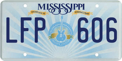 MS license plate LFP606