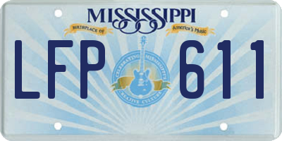 MS license plate LFP611