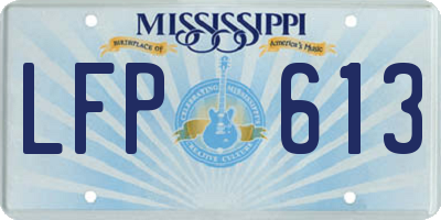 MS license plate LFP613