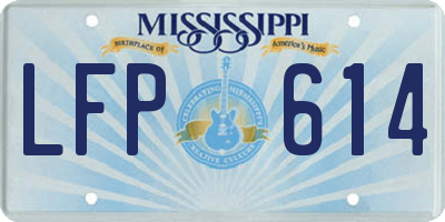 MS license plate LFP614