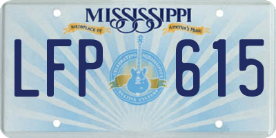 MS license plate LFP615