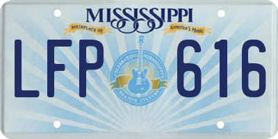 MS license plate LFP616