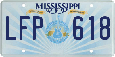 MS license plate LFP618