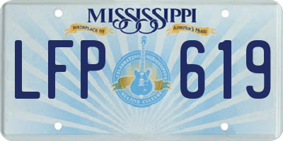 MS license plate LFP619