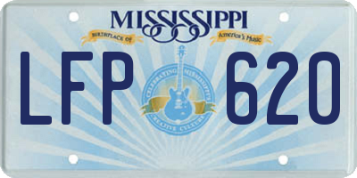 MS license plate LFP620