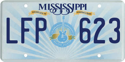 MS license plate LFP623