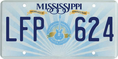 MS license plate LFP624