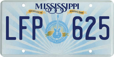 MS license plate LFP625