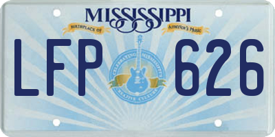 MS license plate LFP626