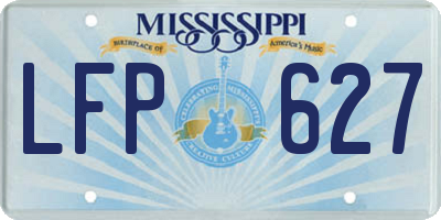 MS license plate LFP627