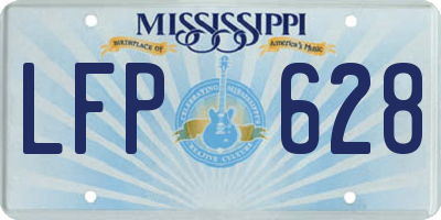 MS license plate LFP628