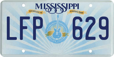 MS license plate LFP629