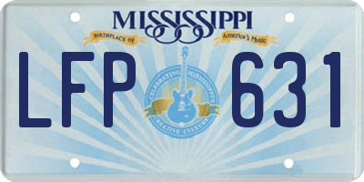 MS license plate LFP631