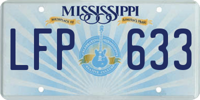 MS license plate LFP633