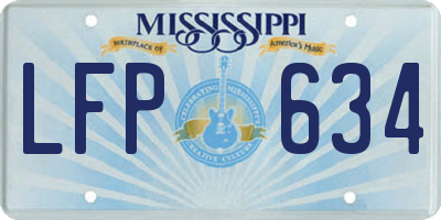 MS license plate LFP634