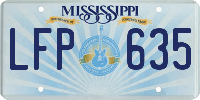 MS license plate LFP635