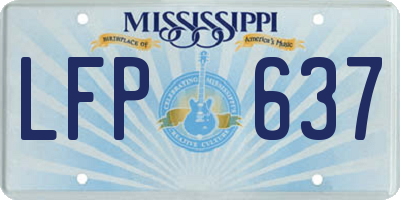 MS license plate LFP637