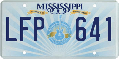 MS license plate LFP641