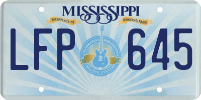 MS license plate LFP645