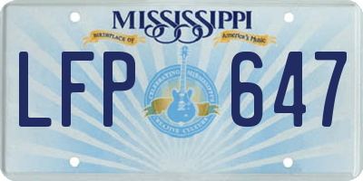 MS license plate LFP647