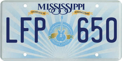 MS license plate LFP650