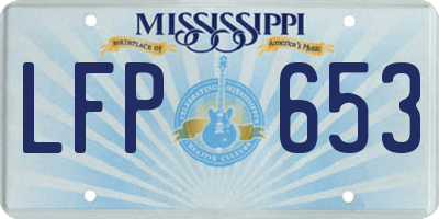MS license plate LFP653