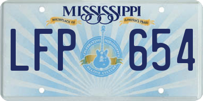 MS license plate LFP654