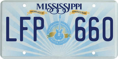 MS license plate LFP660