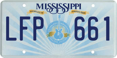 MS license plate LFP661