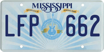 MS license plate LFP662