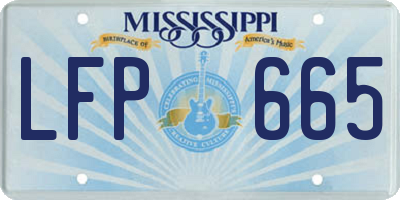 MS license plate LFP665