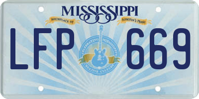MS license plate LFP669