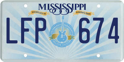 MS license plate LFP674