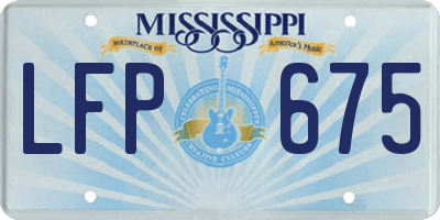 MS license plate LFP675