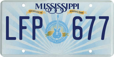 MS license plate LFP677