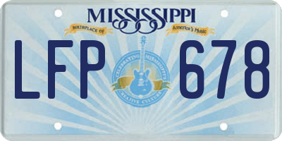 MS license plate LFP678