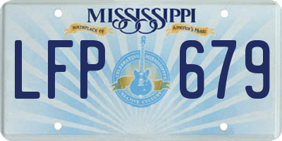 MS license plate LFP679