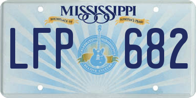 MS license plate LFP682