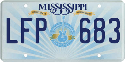 MS license plate LFP683