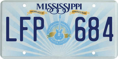 MS license plate LFP684