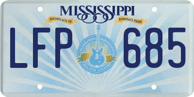 MS license plate LFP685