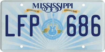 MS license plate LFP686