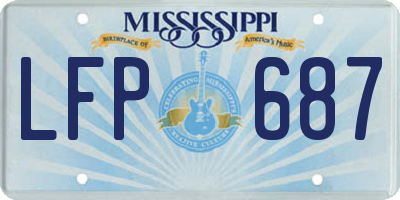 MS license plate LFP687