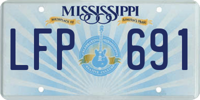 MS license plate LFP691