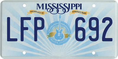 MS license plate LFP692