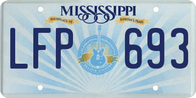 MS license plate LFP693