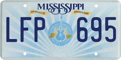 MS license plate LFP695