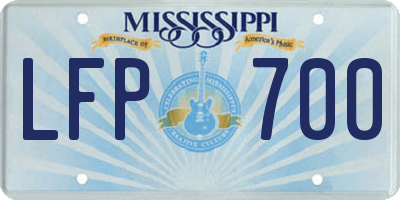 MS license plate LFP700